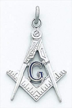 Masonic Blue Lodge Pendant Sterling Silver #4